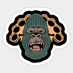 Gorilla and Fight Sticker